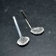 Set of 2 small moulded glass salt spoons – Vintage salt cellar