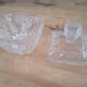 Art Deco style chiseled molded glass candy box