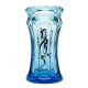 Art Deco vase, blue crystal, designed by K. Palda, Czechoslovakia, 1930s