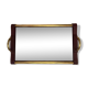Old leather and gold metal tray