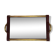 Old leather and gold metal tray