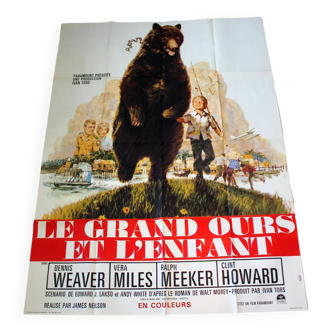 Affiche cinéma originale "Le Grand Ours et l'Enfant" 1967 James Neilson 120x160 cm