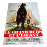 Affiche cinéma originale "Le Grand Ours et l'Enfant" 1967 James Neilson 120x160 cm