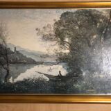 Reproduction painting Corot "the lake of terni"