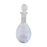 Blown glass decanter and relief decoration
