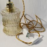 Baladeuse vintage en verre ambré