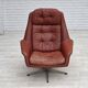 1970s, Danish design by H.W.Klein, swivel armchair, furniture leather.
