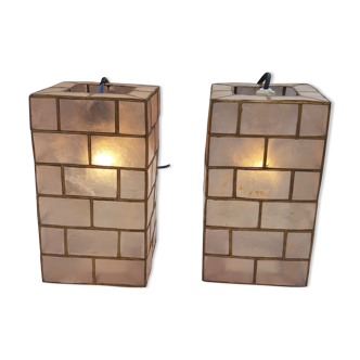 Pair of vintage pendant lamps from the 60s