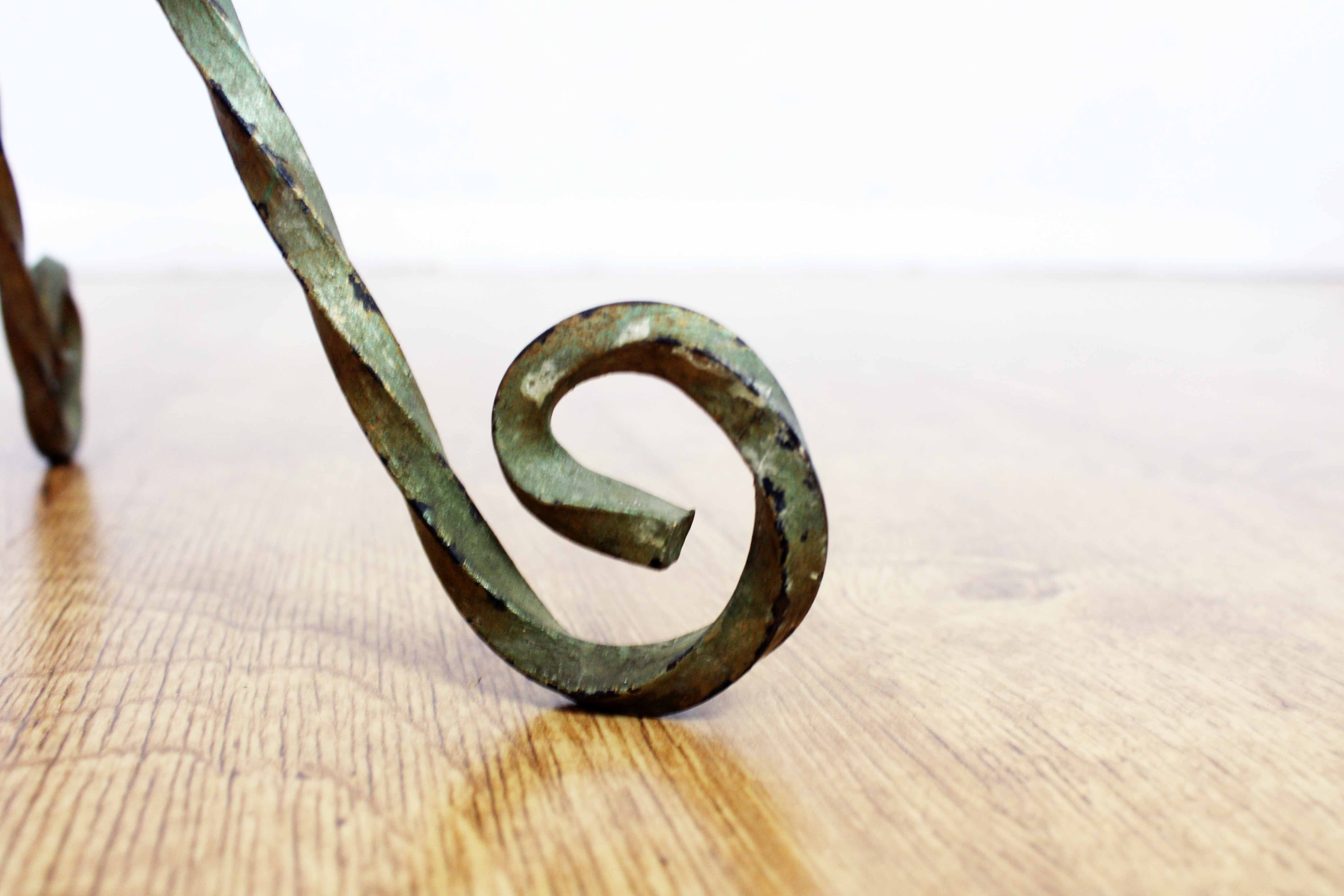 Wrought iron plant holder