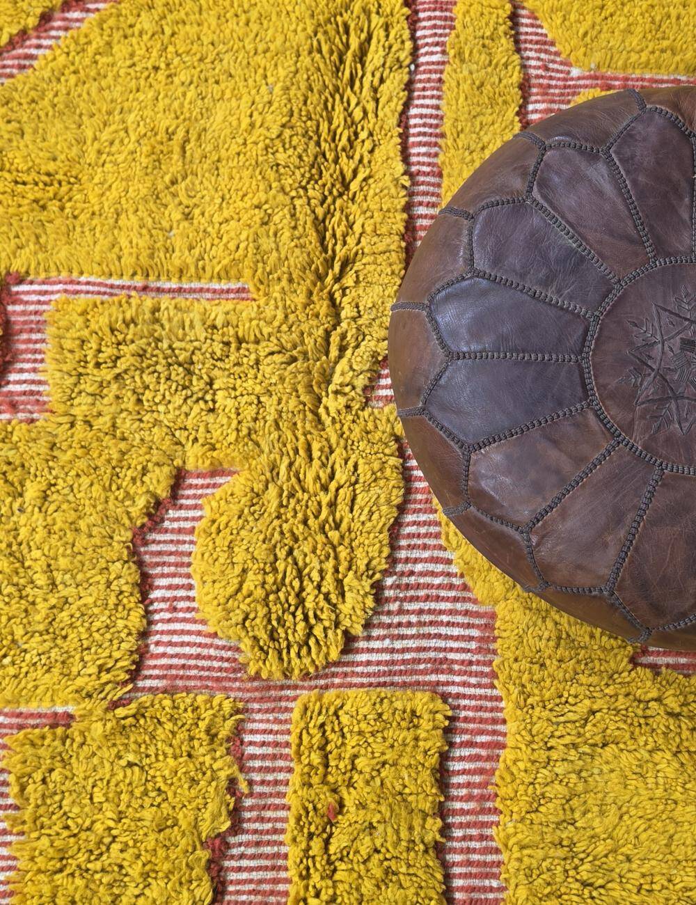 Berber Carpet Mustard - 273 x 190 cm