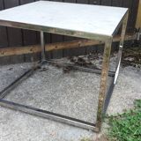 Table basse marbre et inox