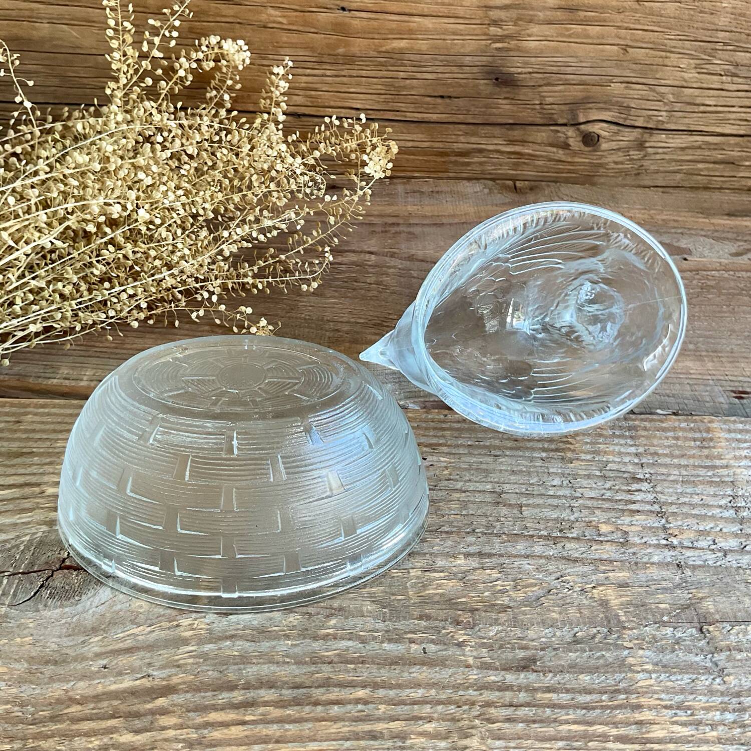 Vintage glass Hen sugar bowl