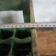 Green wooden bottle case