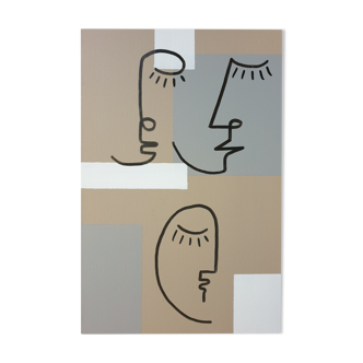 Minimalist painting on canvas