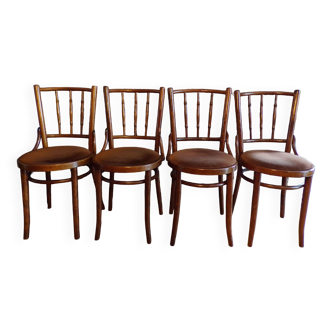 Set 4 Bistro Chair Sitting Velvet