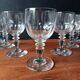 7 small transparent aperitif glasses vintage France