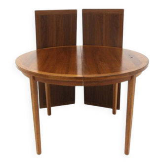 Scandinavian walnut dining table, Sweden, 1960