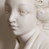 Buste ancien de jeune garçon  , en plâtre blanc