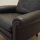 Fauteuil en cuir marron, design danois, années 1960, designer : Aage Christiansen.