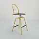 Il Bottone Yellow Adjustable and Swivel Bar Stool by Paolo Parigi for Heron Parigi, 1980