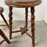 Trio of old tripod stools