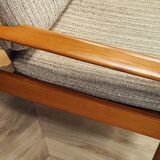 Mid century vintage armchair with footrest