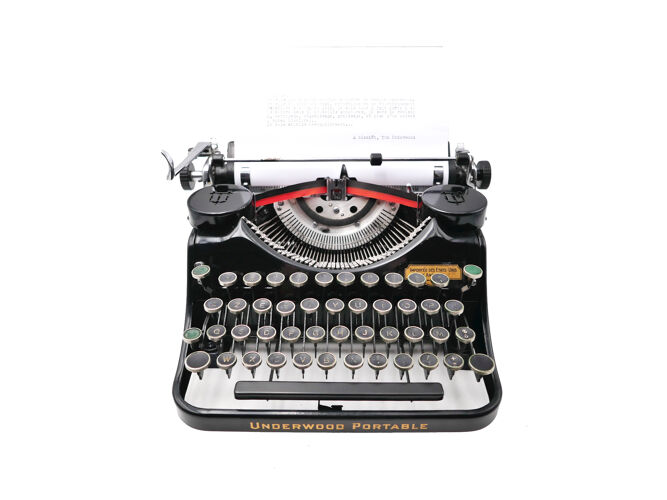 Machine à écrire underwood 4 bank révisée ruban neuf noir 1935
