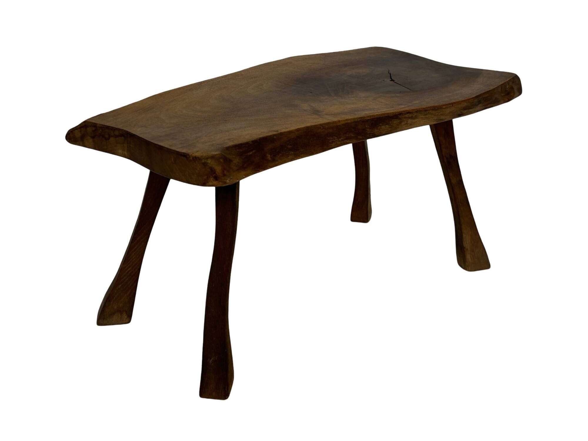 Vintage wooden side table natural design small table
