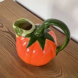 Pichet en barbotine citrouille