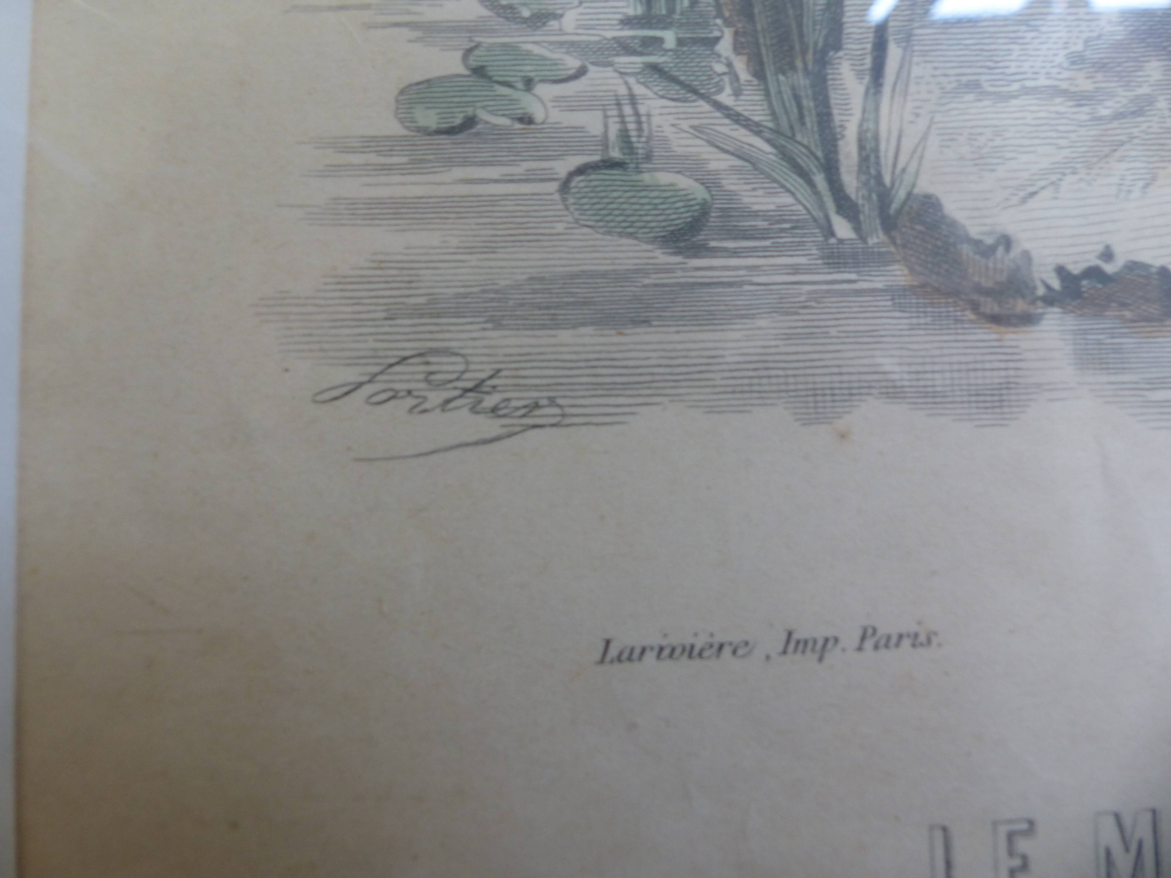 Lithograph of the 19th "the fashion monitor"