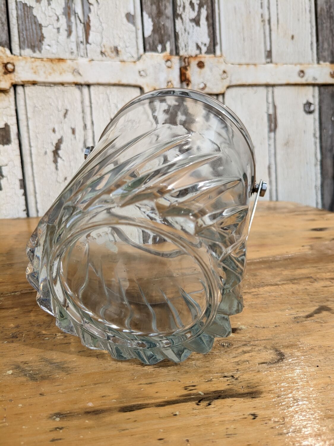 Ice bucket, vintage ice cubes