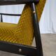 Vintage Yellow Fabric Armchair: Mid-Century Modern Lounge Chair
