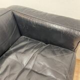 Black Leather LC2 Club Chair with Chromed Frame by Le Corbusier for Cassina, 1965