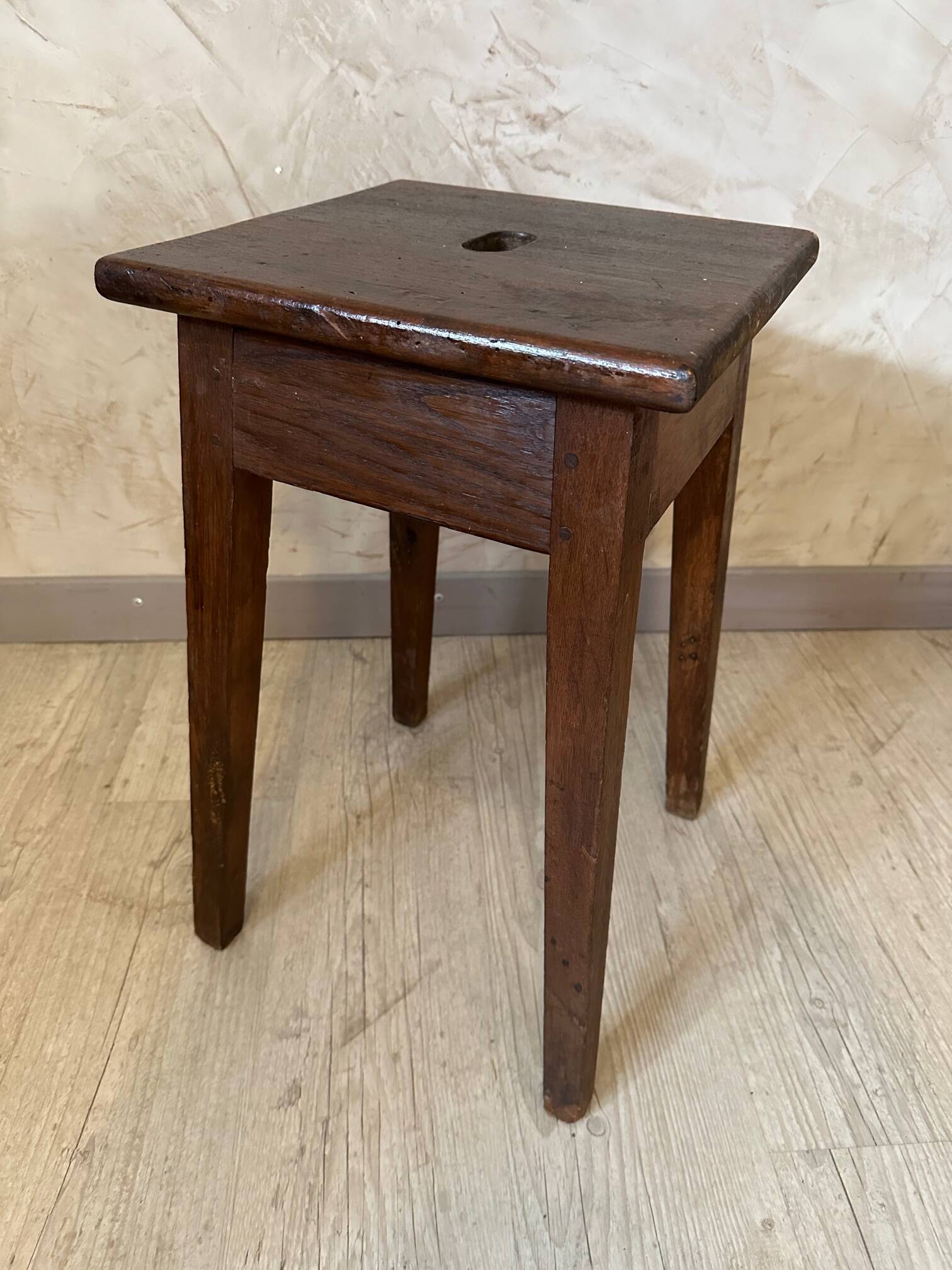 Oak workshop stool