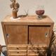 Antique raw wood sideboard