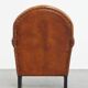 Sheepskin Leather Art Deco Style Design Armchair