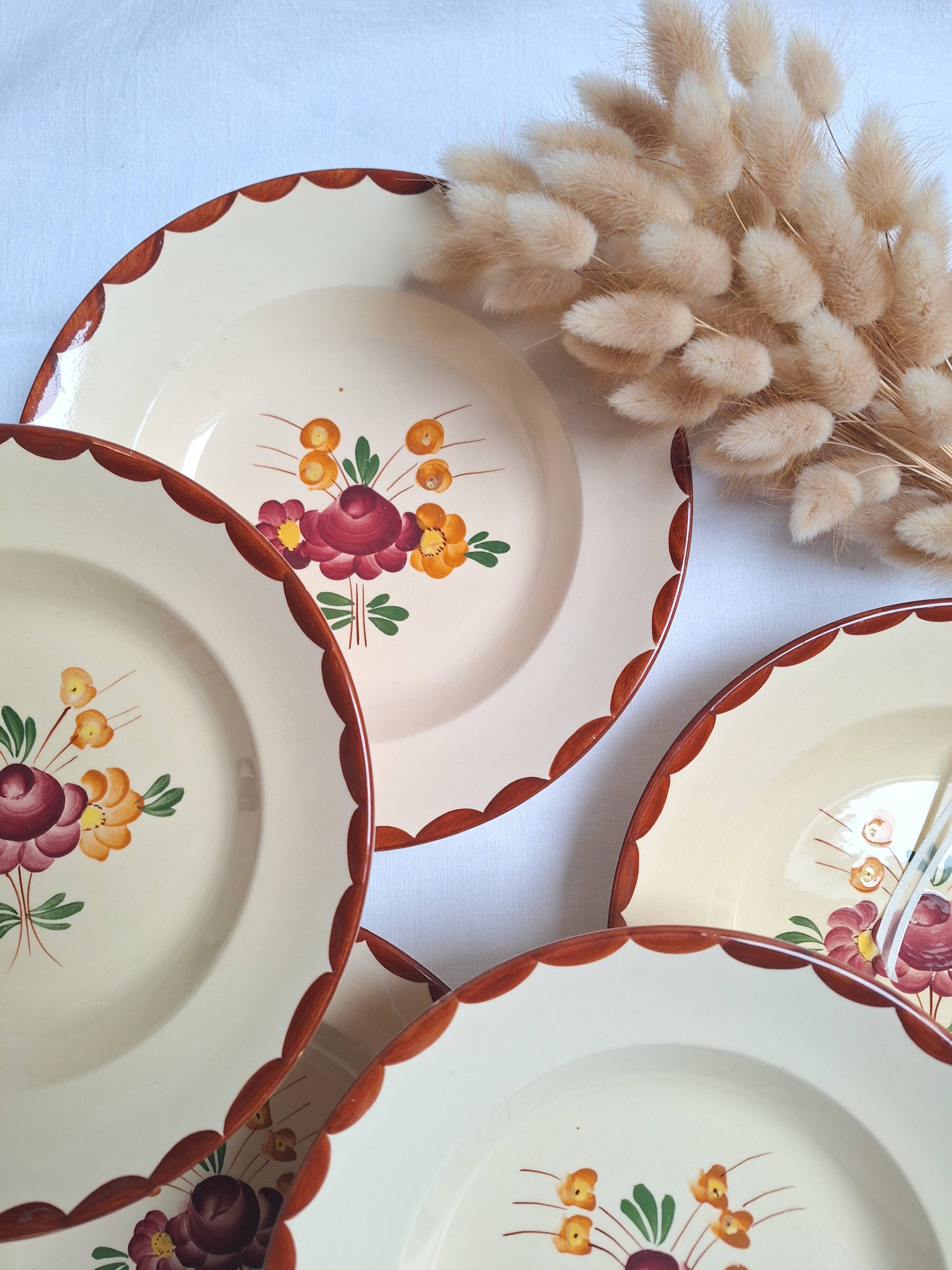 Longchamp Agen pattern soup plates