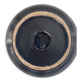 Black ceramic ashtray from the 1950s