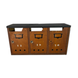 Block of 3 mailboxes from the 70s/80s