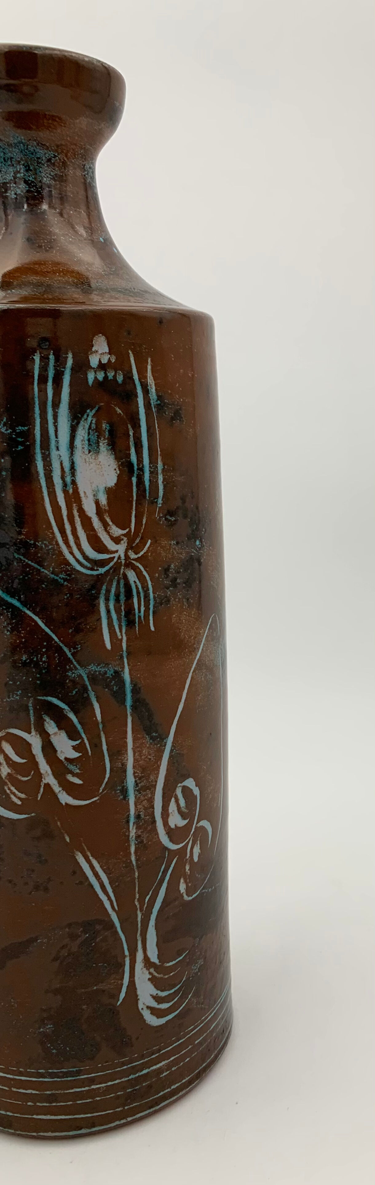 Vintage glazed terracotta ceramic, signed Yvon Roy, Ateliers Montgolfier - 1960s