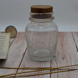 Blown glass jar with original cap
