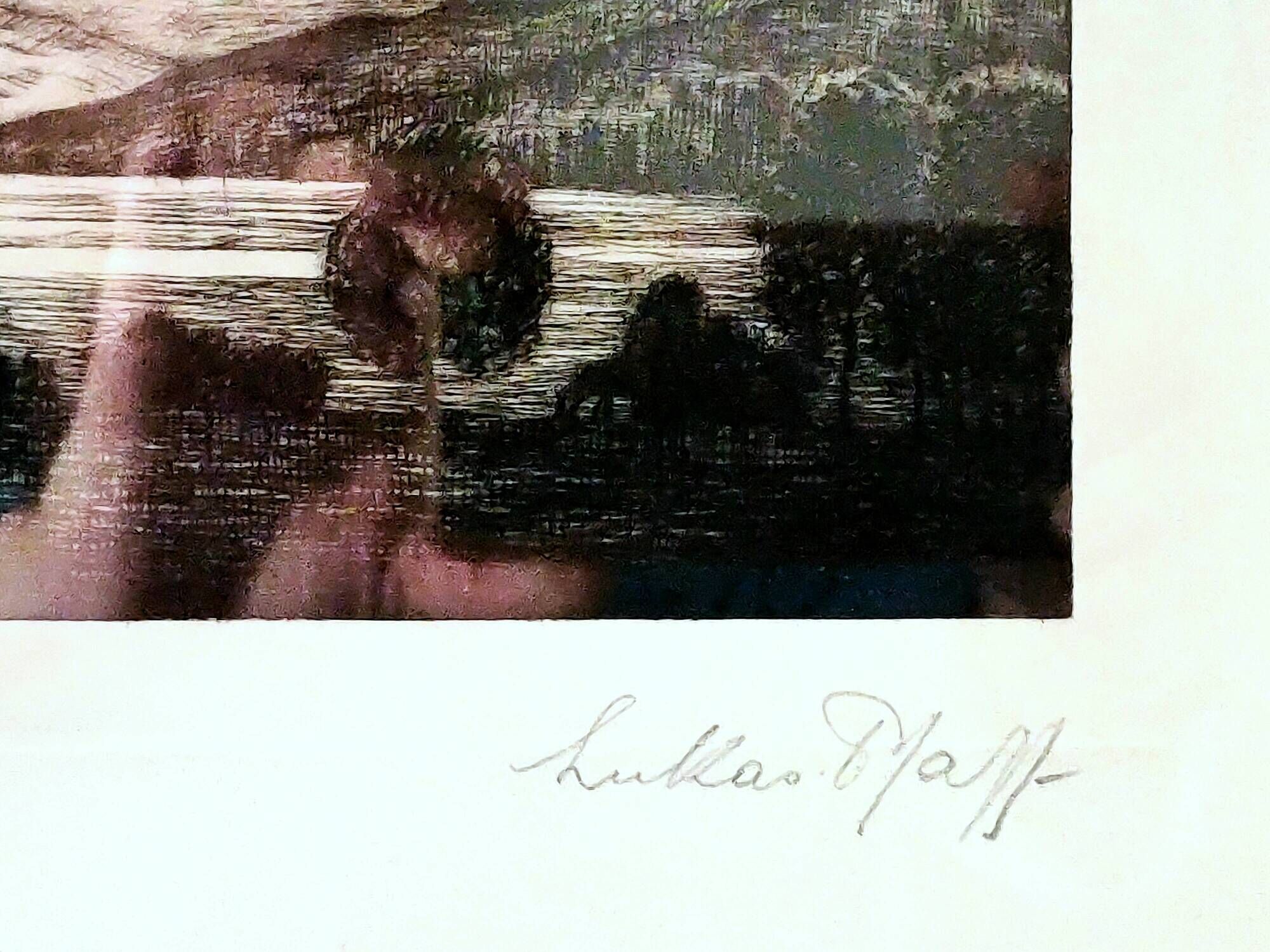 Signed painting by Lukas PFAFF (1901-1963) – Engraving, landscape of the Black Forest, 1950