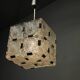 Mid-Century Square Clear Glass Pendant by K. Šenov, 1960s, Czechoslovakia