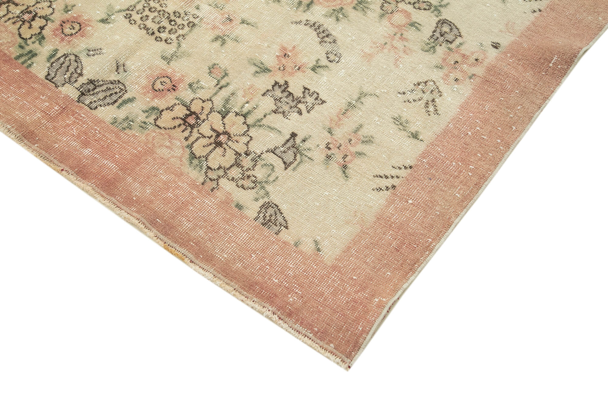 Hand-Knotted Decorative Turkish Beige Carpet 157 cm x 235 cm - 38986