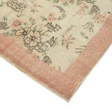 Hand-Knotted Decorative Turkish Beige Carpet 157 cm x 235 cm - 38986