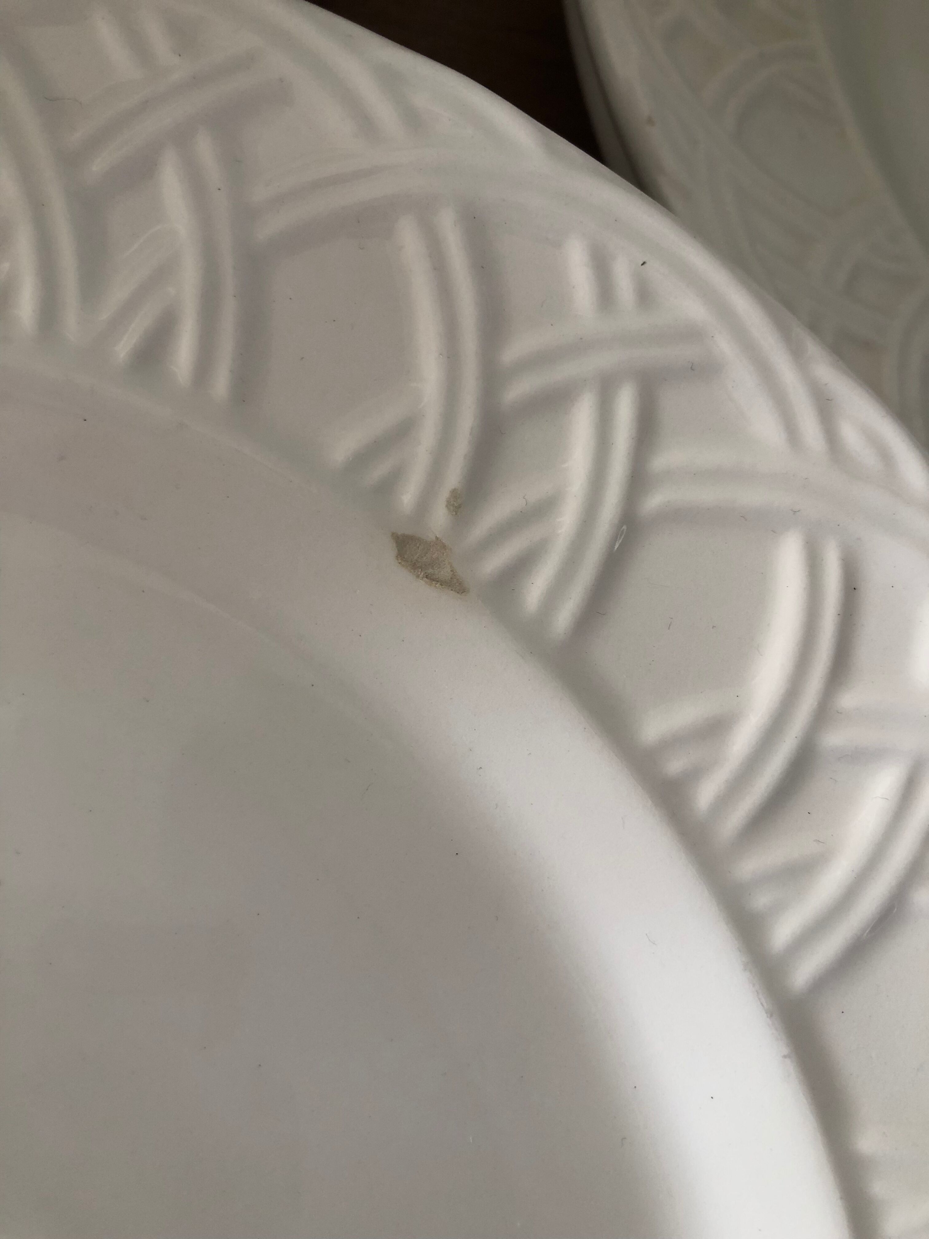 Dish set 60 pieces in white earthenware Italy Quadrifoglio