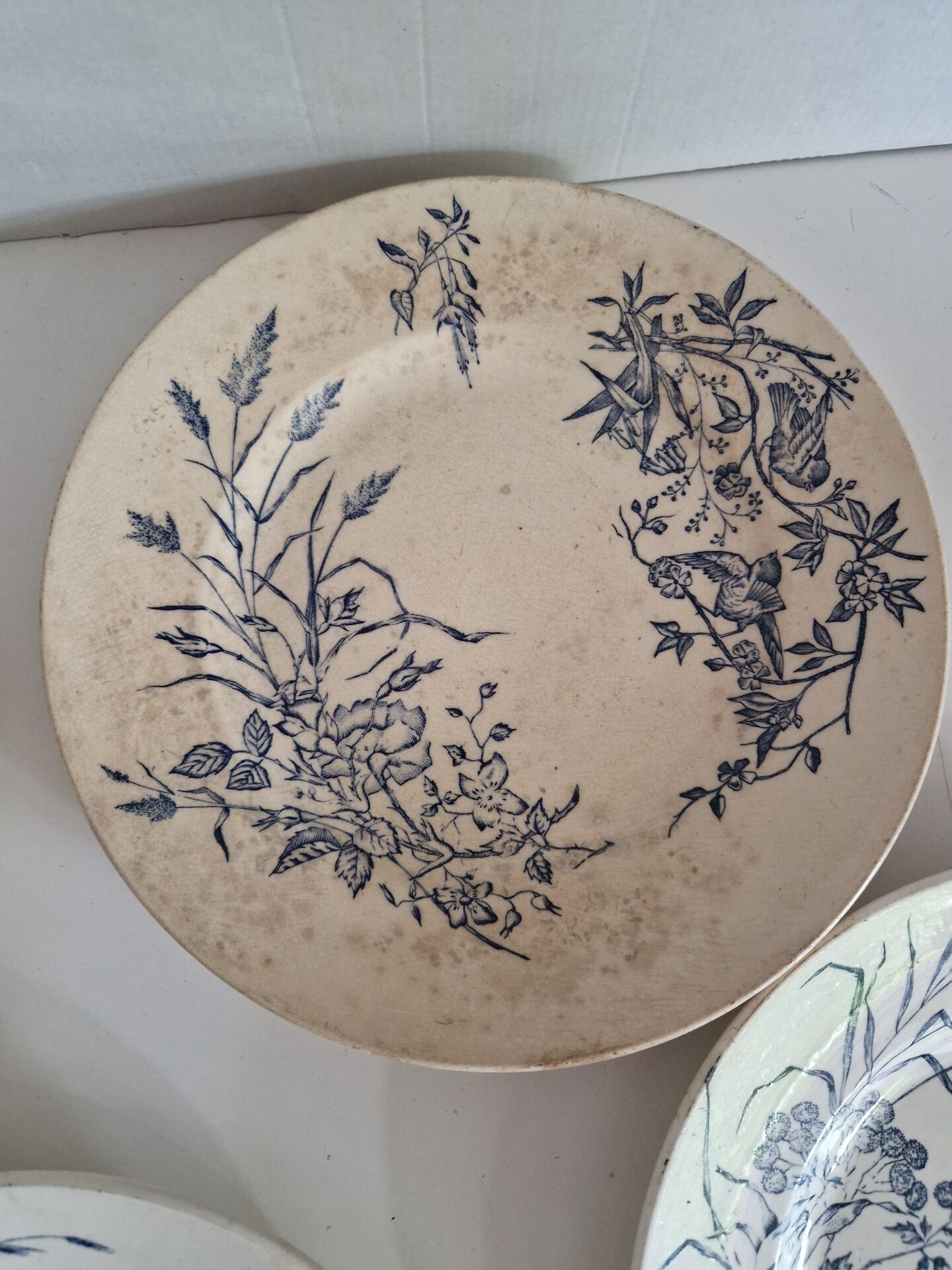 Lot De 9 Assiettes Plates Terre De Fer