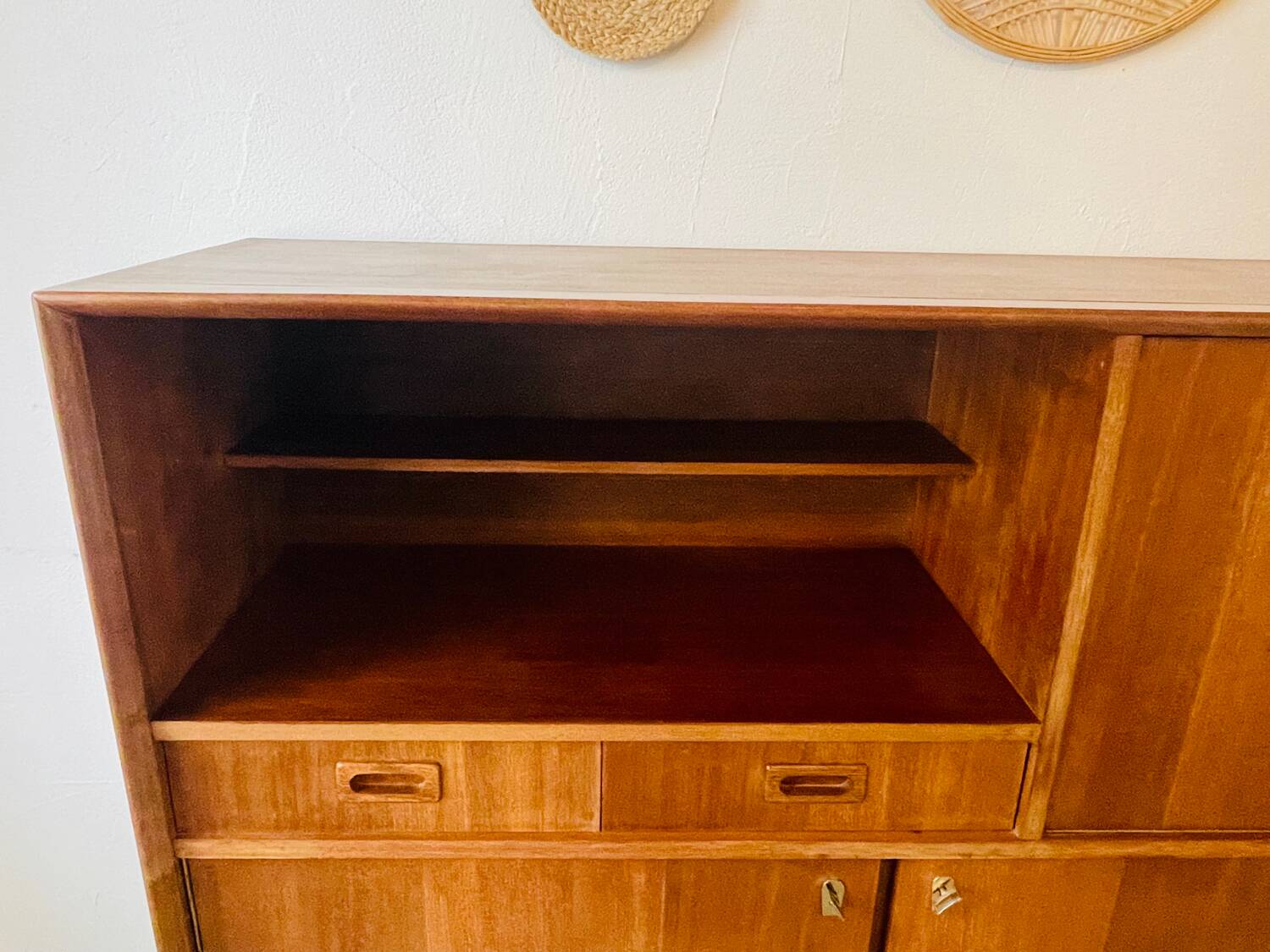 Vintage signed high sideboard / silver dresser