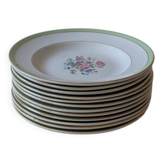 Set of 12 Orchies earthenware soup plates – Moulin des Loup