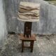 Brutalist lamp and its stool